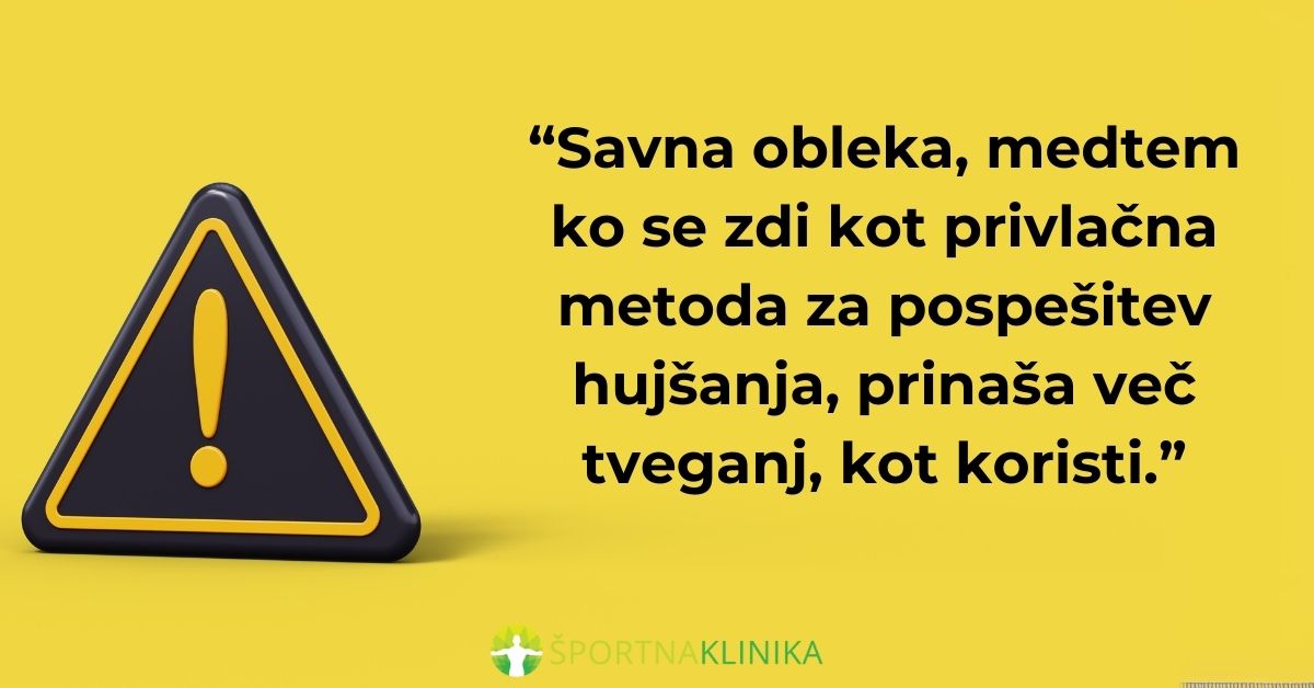 Infografika - Savna obleka ima več tveganj kot koristi