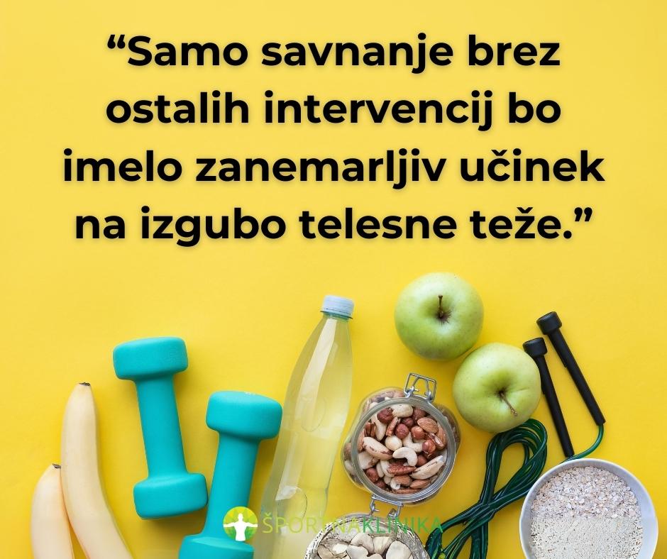 Infografika - Savnanje ima zanemarljiv učinek na hujšanje