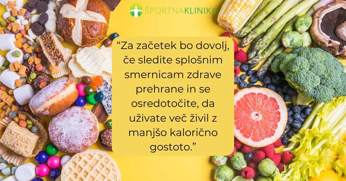 Infografika - Uživajte vem živil z manjšo kalorično gostoto Infografika - Uživajte vem živil z manjšo kalorično gostoto