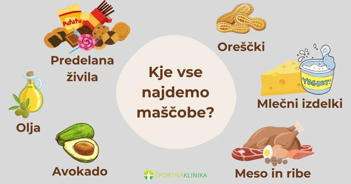 Infografika - Kje vse najdemo maščobe Infografika - Kje vse najdemo maščobe