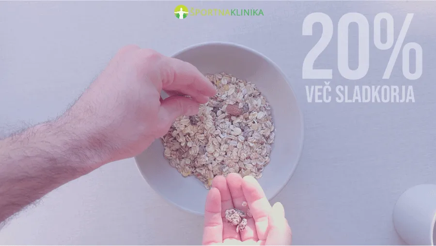 kosmiči in skriti sladkor v rozinah